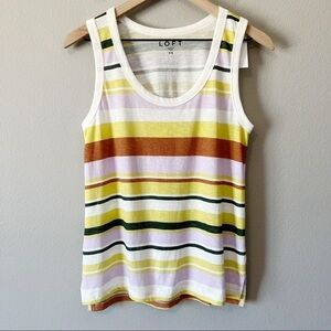 Ann Taylor LOFT NWT Striped Colorful Tank Top Size XS